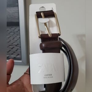 Zara Brown Leather Belt for Men